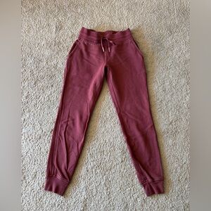 Women’s Lululemon Scuba High Rise Smokey Red Jogger Sweatpants